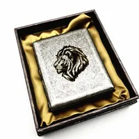 Brass Cigarette Case Old Silver Color Cigarette Box Smoking Holders Gifts With Gift Boxes Buck Eagle