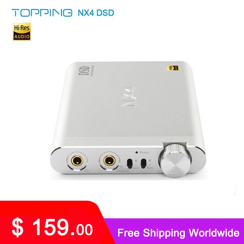Улучшенная версия портативный USB-декодер Topping NX4 DSD512 ES9038Q2M XMOS-XU208 32 бит/768 кГц