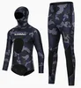 3.5MM Neoprene Wetsuit Hooded Winter Warm Two Piece Spearfishing Swimwear Scuba Spear Fishing Snorkeling Hunting Diving suit