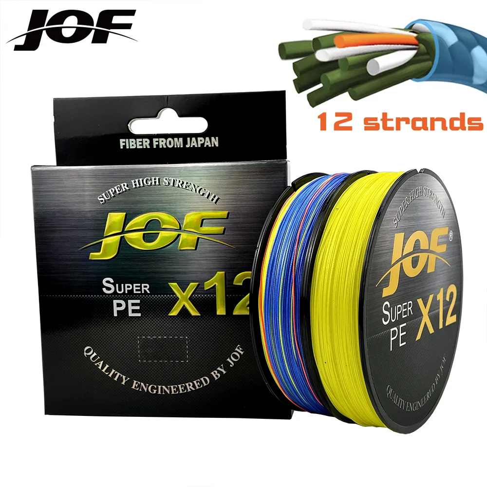 

JOF 9/12Strands Strong wear resistance Fishing Line 300 500M Seawater/Freshwater Repeatedly Toss Line