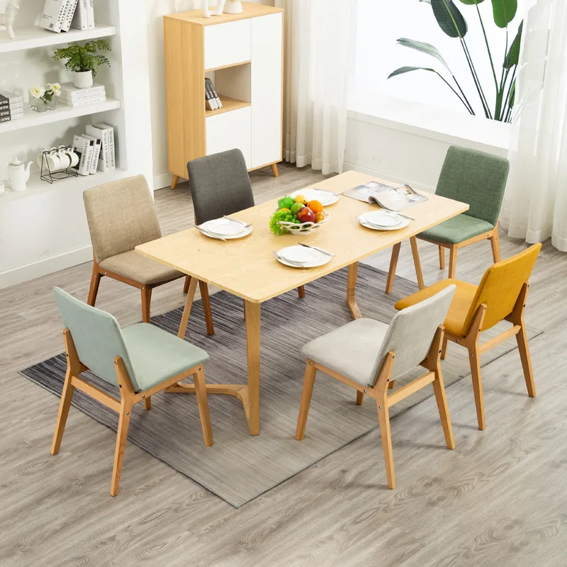 Мебель для дома в скандинавском стиле, минималистичное кресло для спальни, кабинета, стул из твердой древесины, спинка для офиса, ресторана, встречи, кофе, отеля, столовой, современные стулья