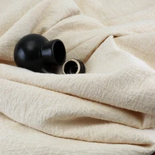 Специальный жаккард высокого качества хлопок и лен ткань осень и зима конопли натурального цвета tissu Халат пальто платье tissus