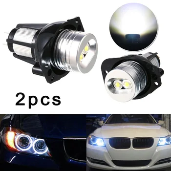 

Auto Angel Eyes Light 2Pcs Marker Lamp For BMW E90 E91 2005-2008 Car White