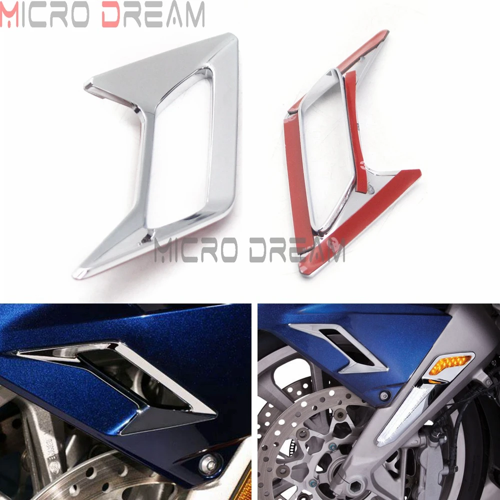 For Honda Goldwing Gl1800 18 19 21 Goldwing Tour Dct Airbag Chrome Abs Plastic Front Fender Accent Decoration Trim Covers Ornamental Mouldings Aliexpress