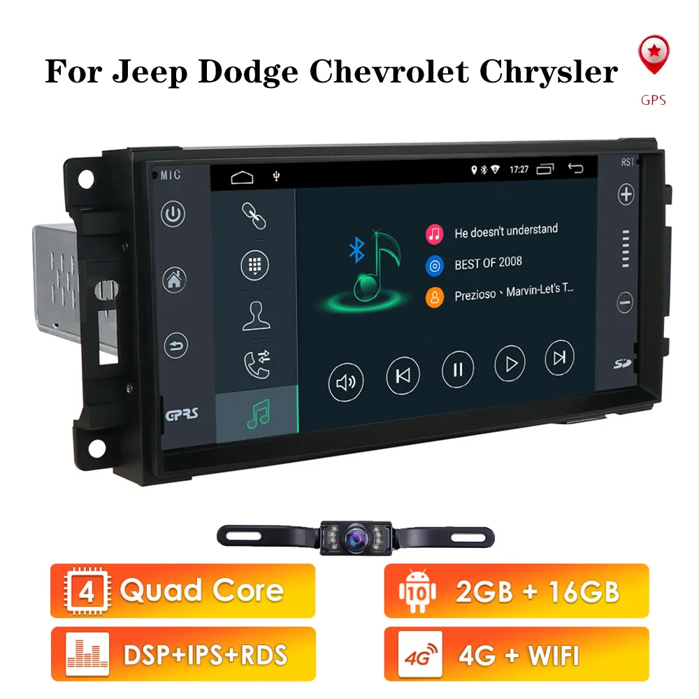 Автомагнитола RDS на Android 10 0 мультимедийный плеер с GPS Навигатором подходит для Jeep