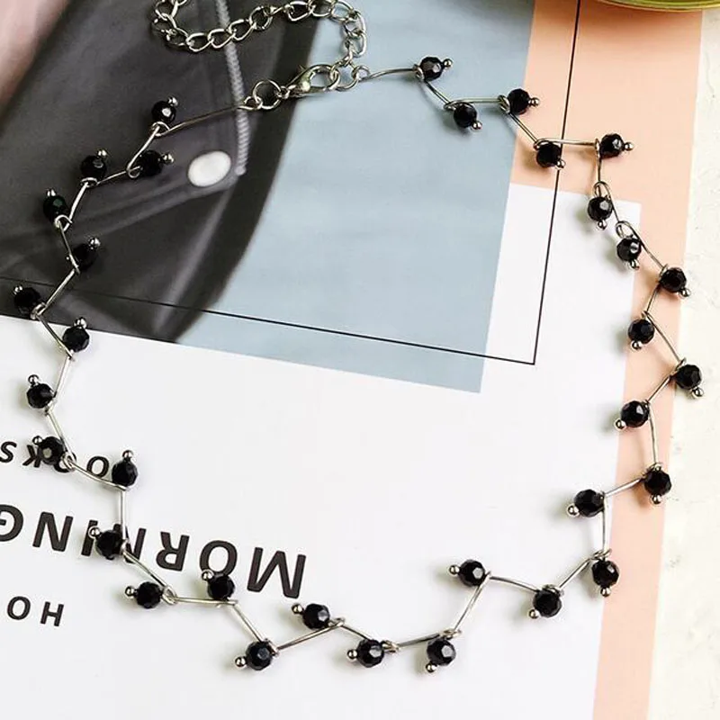 4-Black-Silver Новое поступление, модное ювелирное изделие, золотой цвет, многослойные цепочки, ожерелья из искусственного жемчуга для женщин, вечерние, свадебные, свадебные ожерелья - Окраска металла: 4-Black-Silver