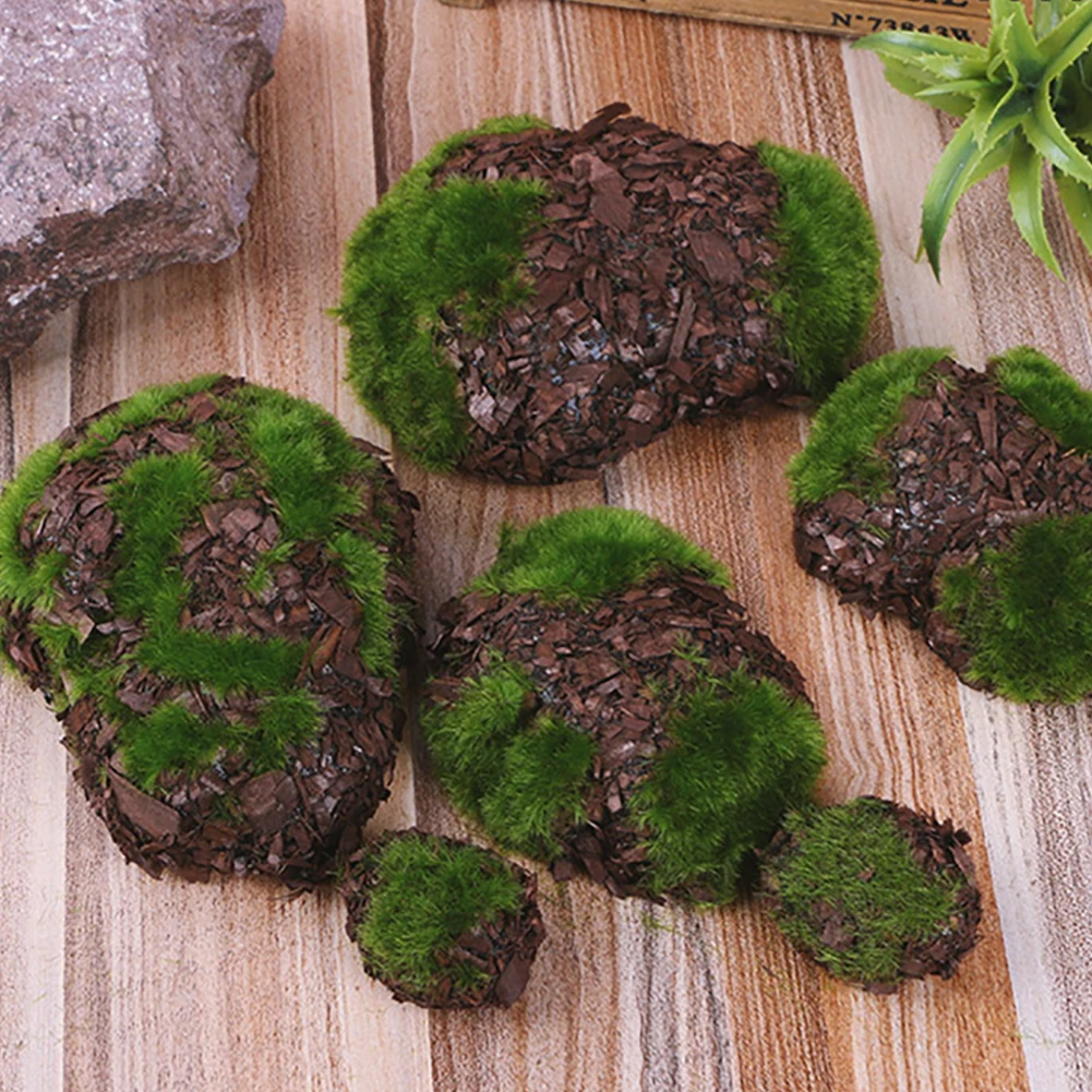6 шт. Мини имитация искусственного растения DIY Пена мох камень офис поддельный камень свадебный реквизит магазин окно сад Декор домашний пейзаж