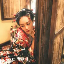 Оригинальное японское кимоно цветок сливы женщина сценическое пальто весна лето верхняя одежда+ пояс