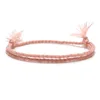 Meetvii Simple Woven Cotton Rope String Bracelet Pray Yoga Handmade Pure Color Chic Tassel Bracelet for Men Women 2022 New ► Photo 3/6