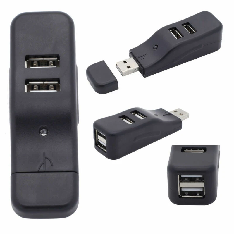 Черный Лидер продаж 1 шт. USB Hub 2,0 разъем аксессуары ноутбук Настольный компьютер для Mac PC Hot-Swappable
