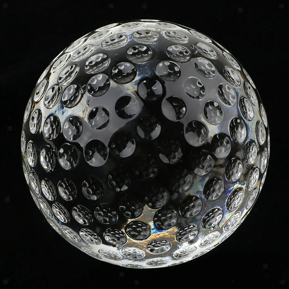 40Mm Clear Crystal Golf Ball Fermacarte Figurine Home Office Ornamenti Regalo Perfetto