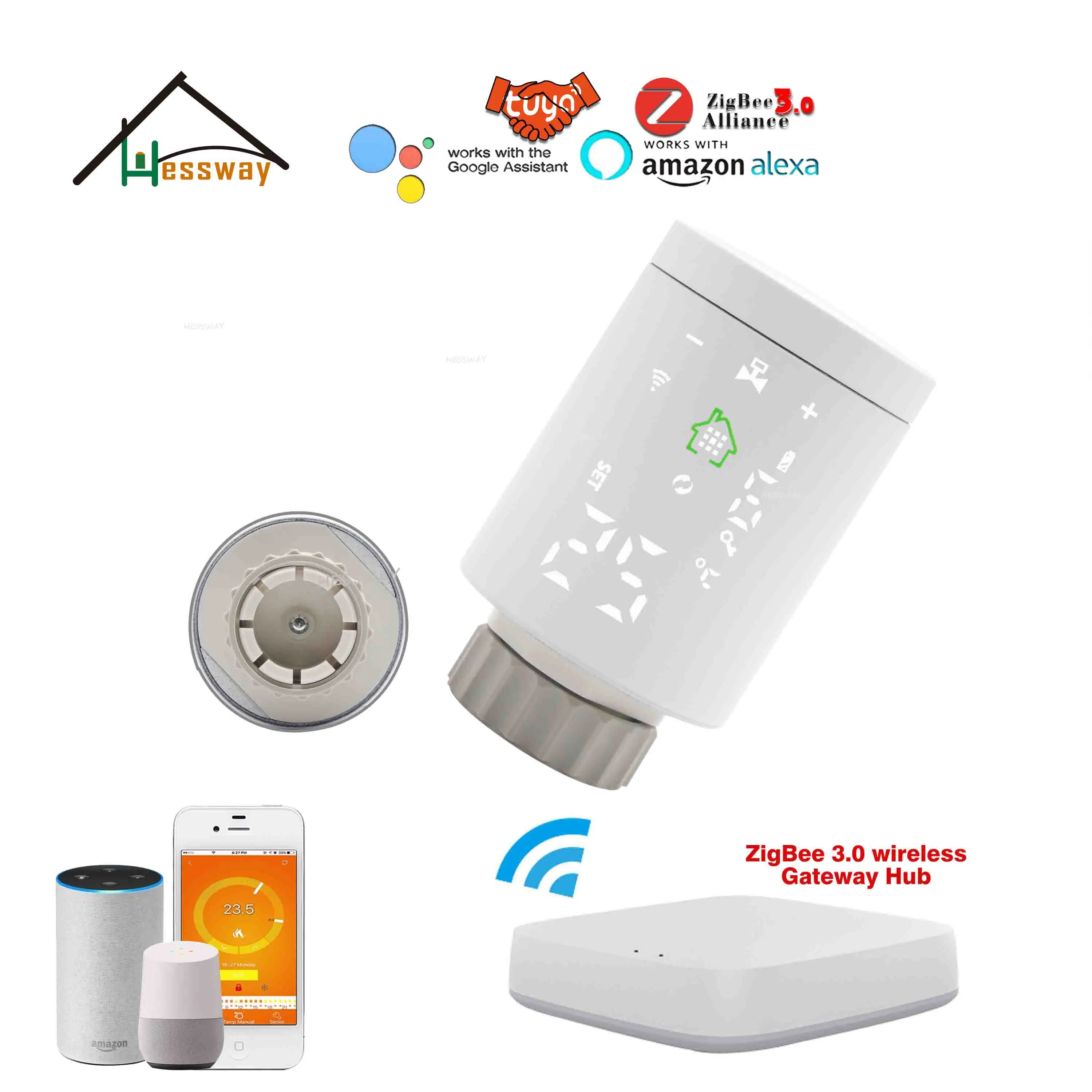 Термостат радиатора HESSWAY zigbee термостат с Wi Fi для теплого пола умный