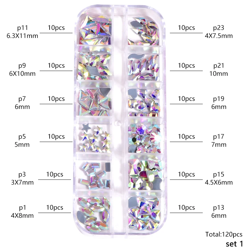 Oleeya Fancy Shape High Quality Hot Fix Rhinestones 1