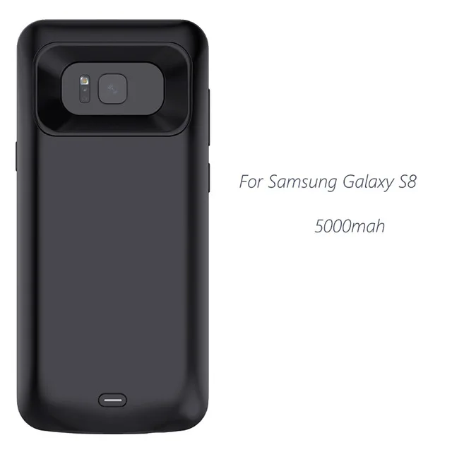 black Новинка для samsung Galaxy S9 S8 Plus power Bank Мягкий ТПУ чехол для зарядки телефона чехол для зарядного устройства/чехол для аккумулятора - Цвет: black