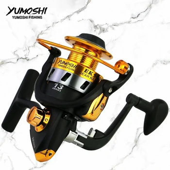 

Yumoshi new 5.5:1 12BB Molinete Carp Fishing Reel Gear Ratio Big game Spinning Fishing reels Feeder Carretilha de pesca
