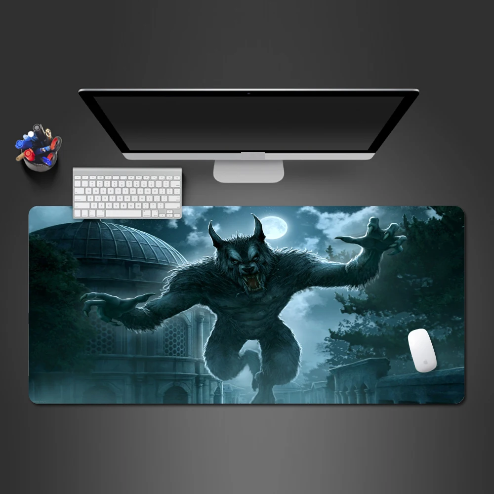 Коврик для мыши Dark Wolf, высокое качество, натуральный каучук, замок, коврик,, компьютерная игра, коврик для мыши, для Хэллоуина, подарки