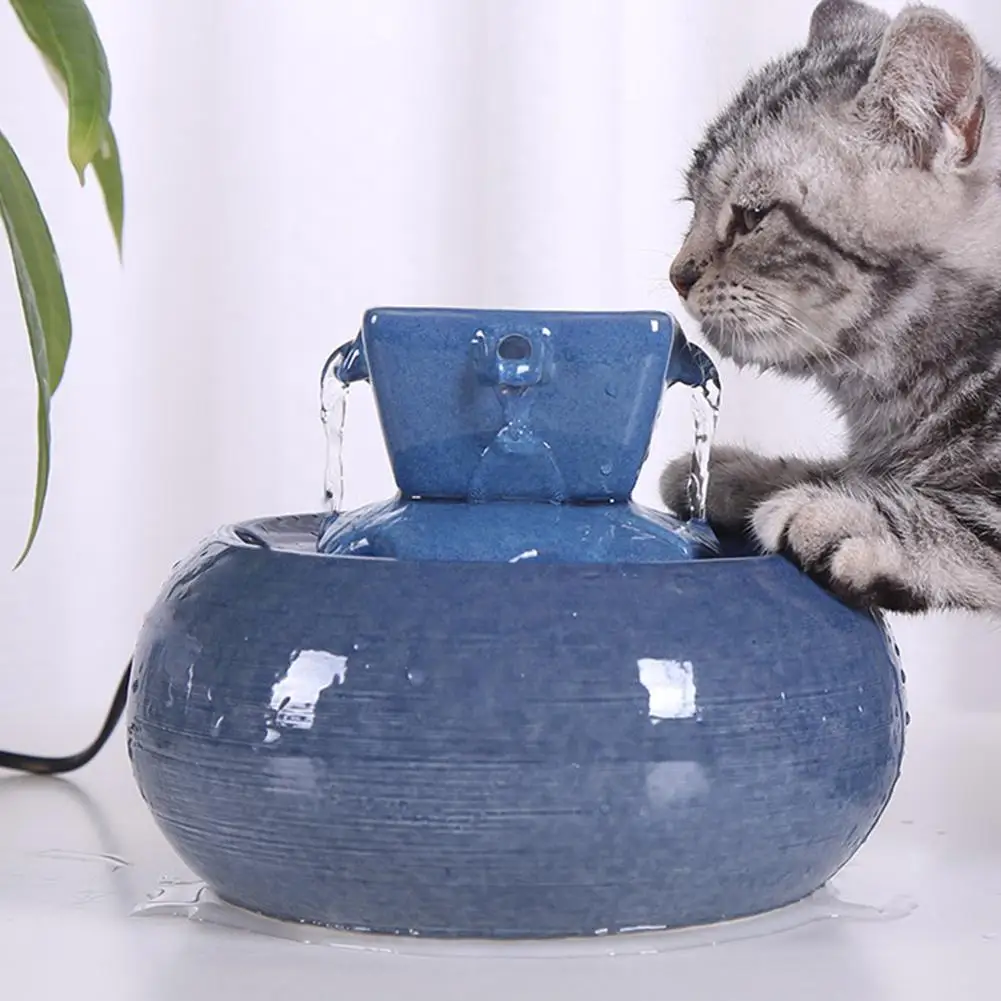 Pet Cat керамический диспенсер для воды, циркуляционный питьевой фонтан, автоматическая подача воды