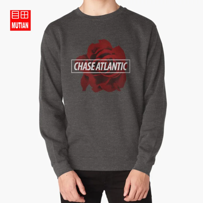 Толстовки с капюшоном и логотипом Chase Atlantic Rose - Цвет: darkgrey-sweatshirt