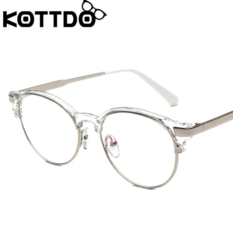KOTTDO, классические круглые очки, оправа для женщин, винтажные очки для глаз, оправа для мужчин, компьютер, очки по рецепту, оправа