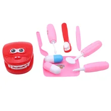 Стоматолога проверить зубы медицинский доктор комплект 9 шт. ролевые игры доктор игрушки образовательная роль играть в обучение детей игрушки для детей девочек