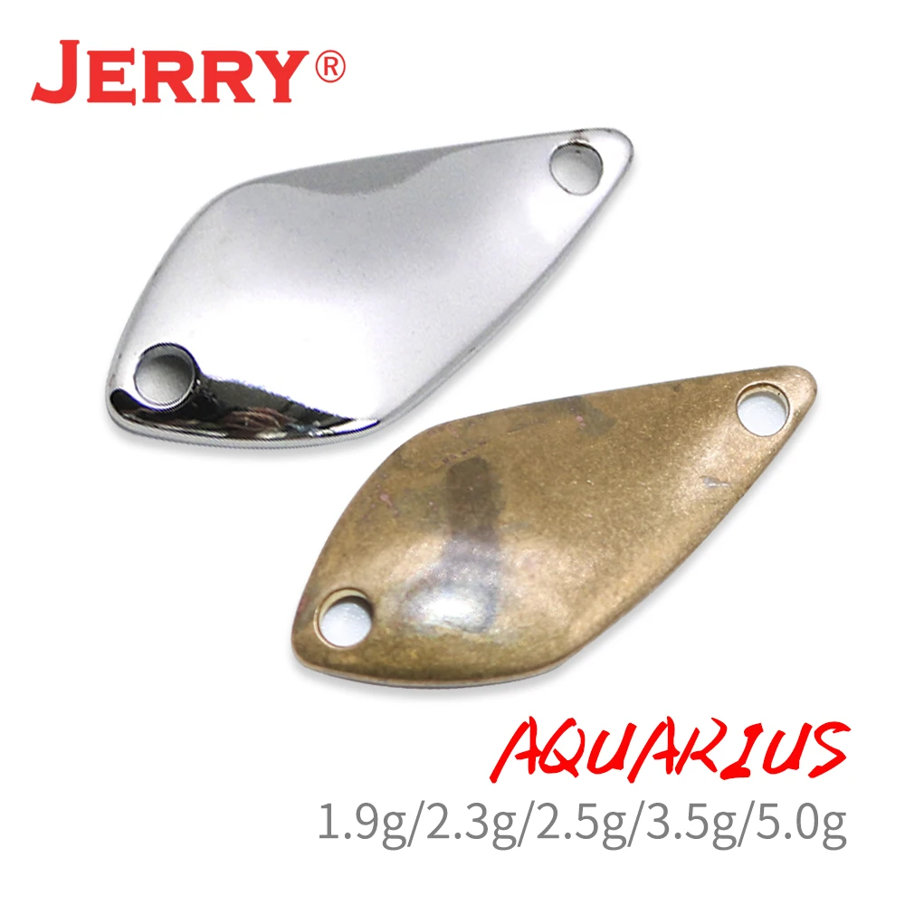 Jerry Aquarius 50pcs Fishing Lures Freshwater Metal Hard Bait Unpainted  Blank Trout Spoons Spinner Bait Baubles