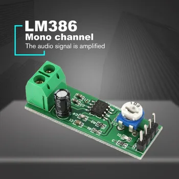 

LM386 Super Mini 200X Power Amplifier Board Module Mono Channel Electronic DIY Tool Audio Amplify Volume Adjustable