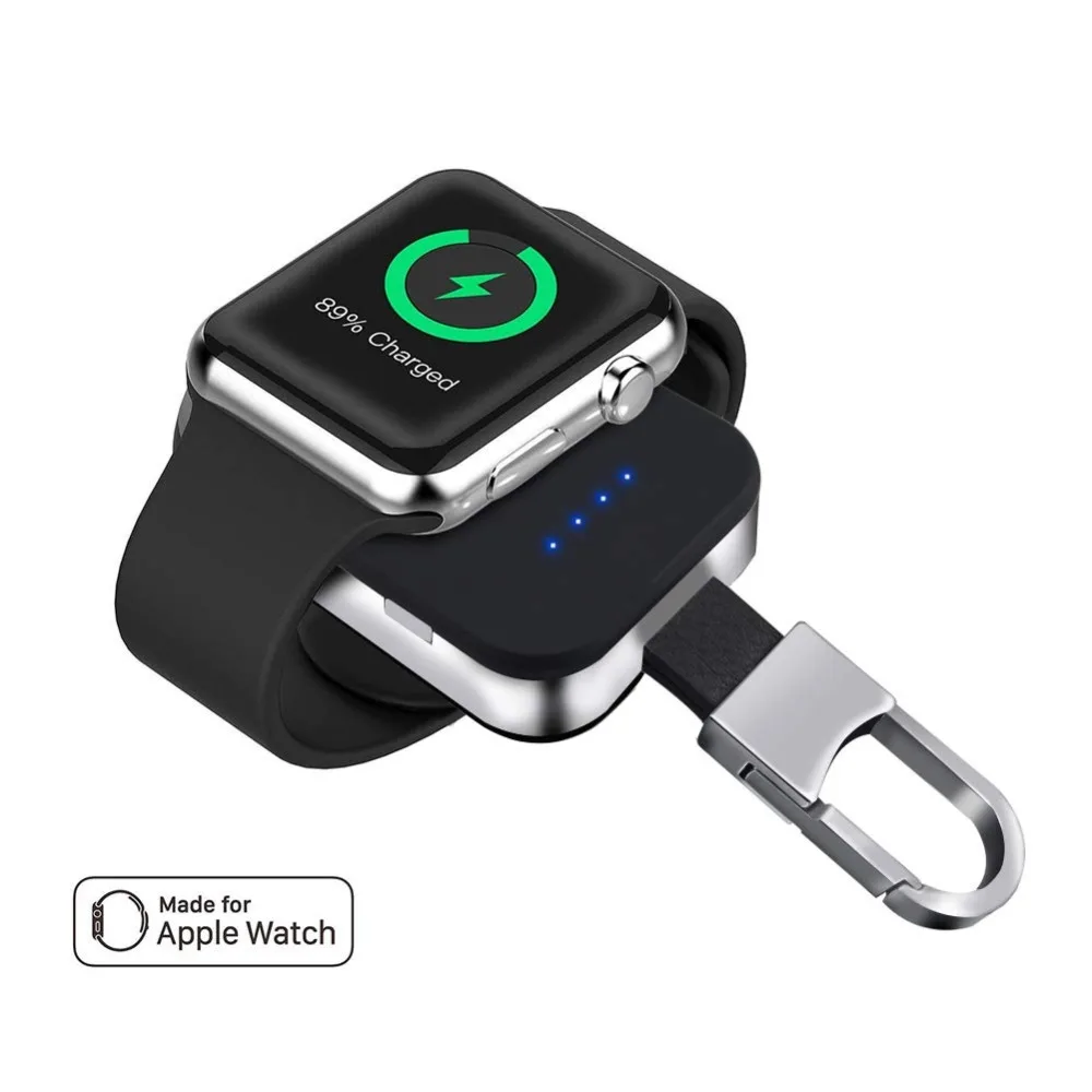  For Apple Watch Magnetic Charging Portable Wireless Pocket Sized Keychain Built in Power Bank Compa