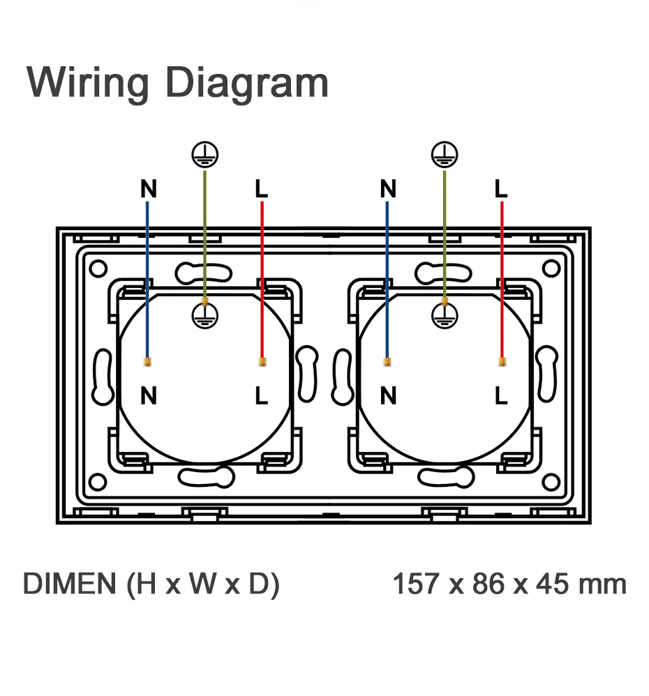 Bseed wi fi tomada de parede dupla