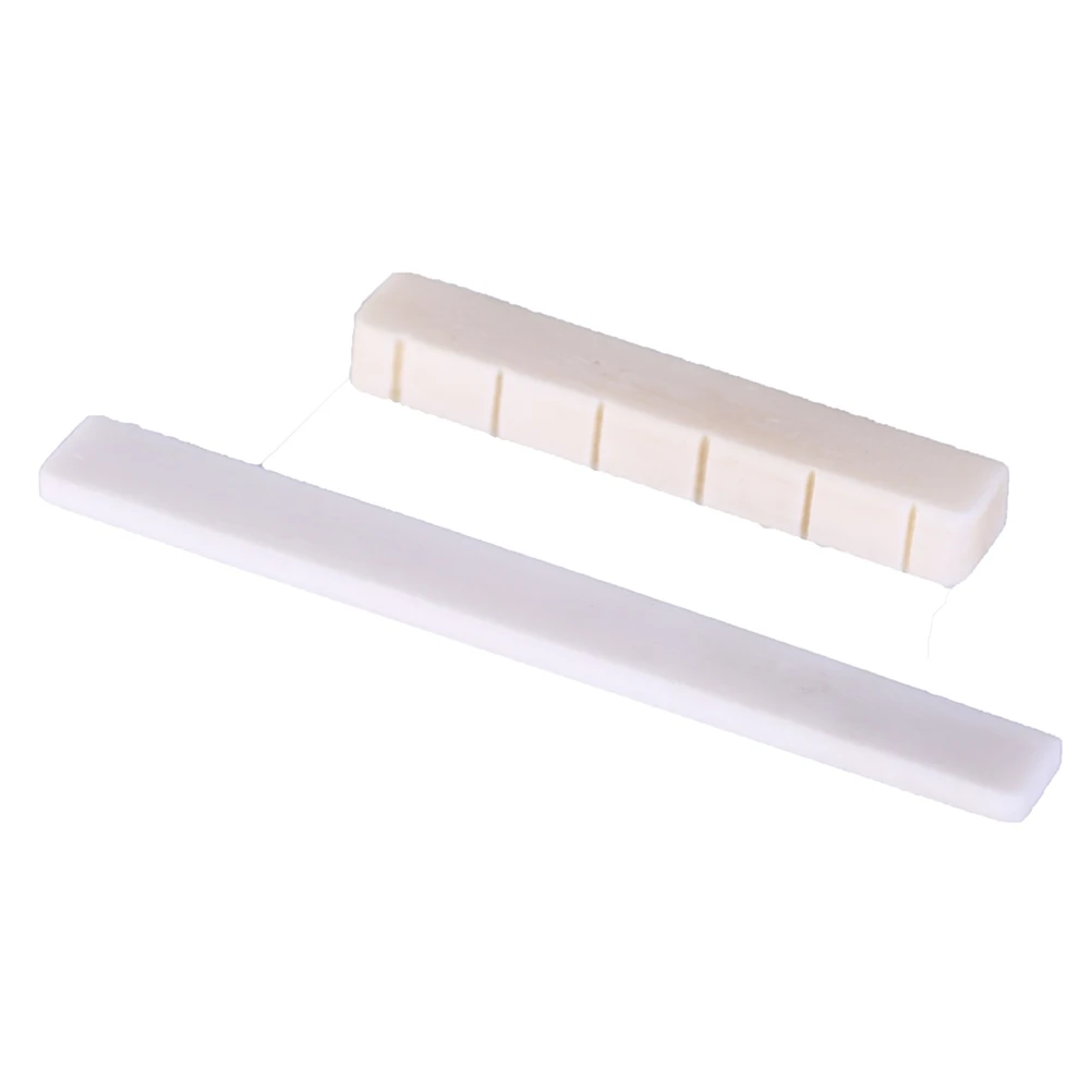Guitar Parts 6 String Classical Guitar Bone Bridge Saddle And Nut Ivory Set Music Instruments Replacement Spare Part