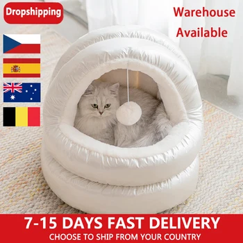 

High Quality Cat House Beds Pet Cats Sofa Mats Cozy Indoor Kittens Bed Lovely Dog Small Kennel Home Cave Sleeping Nest Products