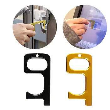 

Open Door Helper Portable Zero Touch Anti Germ Elevator Button Drawer Door Handle Assistant Safety Contactless Keychain