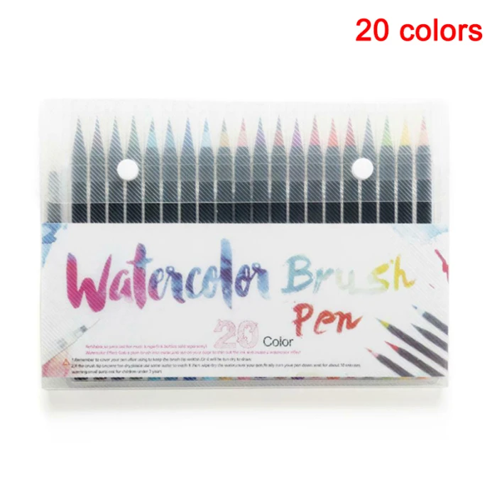 Marcadores de Água Conjunto para a Escola Dupla Ponta Escova Canetas Tinta Arte Aquarela Caneta As99 20 - 24 48 Cor 16 Cheap Láp. cera
