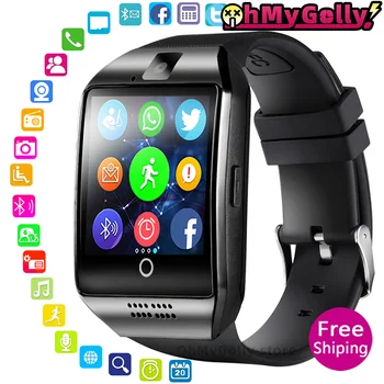 

Q18 Smart Watch men Camera Facebook Whatsapp Twitter SMS Bluetooth Smartwatch man SIM TF Card For IOS Android pk A1 Z6 amazfit