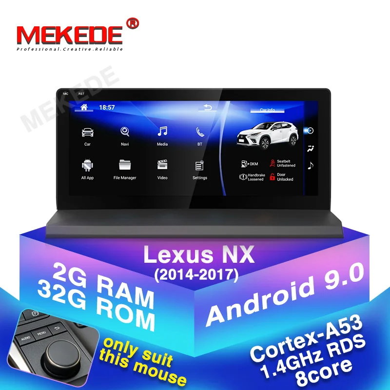 Сенсорный ips экран Авто Радио 8 ядерный Android 9,0 Автомобильный мультимедийный dvd-плеер для Lexus NX 200 300- с BT wifi gps 4G FM - Цвет: Big button model