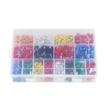 

2120pcs European Style Tubular Terminal Block Insulated Pin Terminal Copper Crimp Connector Kit Set
