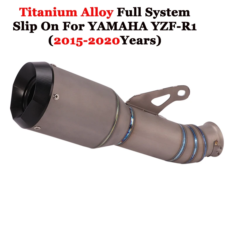 Slip On For YAMAHA YZF-R1 2020 2019 2018 Motorcycle Exhaust Esacape Moto Modified Laser Titanium Alloy Muffler Mid Link Pipe | Автомобили