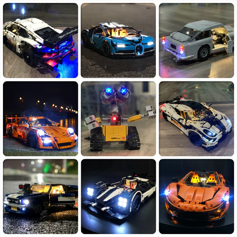 

LED Light For 20086 20001 Bugatti Chiron 911 GTRS Ford Mustang Compatible LGSET Technic 42083 42056 Building Blocks Bricks
