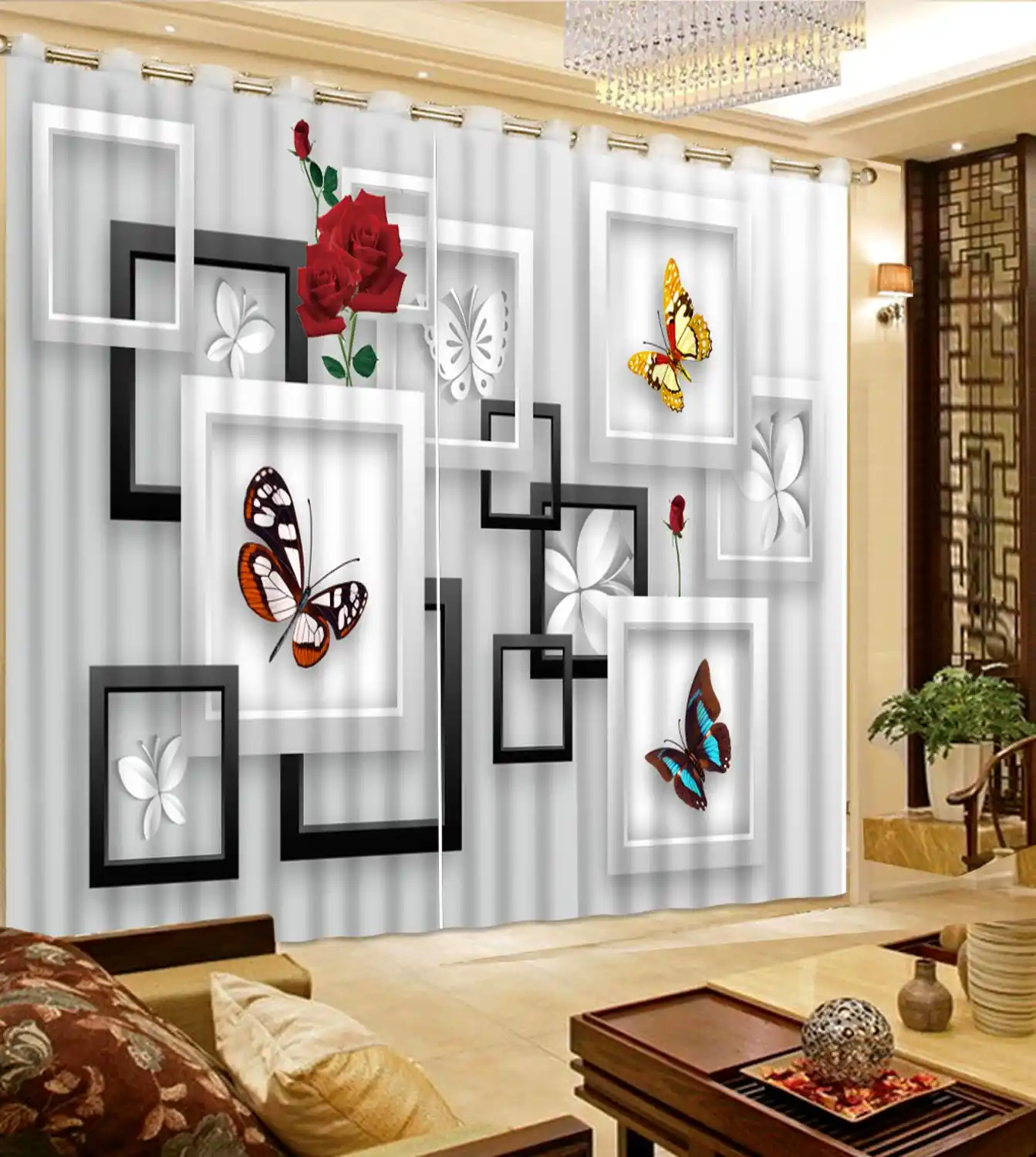 Benutzerdefinierte Moderne Fenster Vorhang Wohnzimmer Schlafzimmer Hotel Schmetterling Box Fenster Vorhange Fur Kinder Zimmer Hohe Moderne Vorhange Vorhange Aliexpress