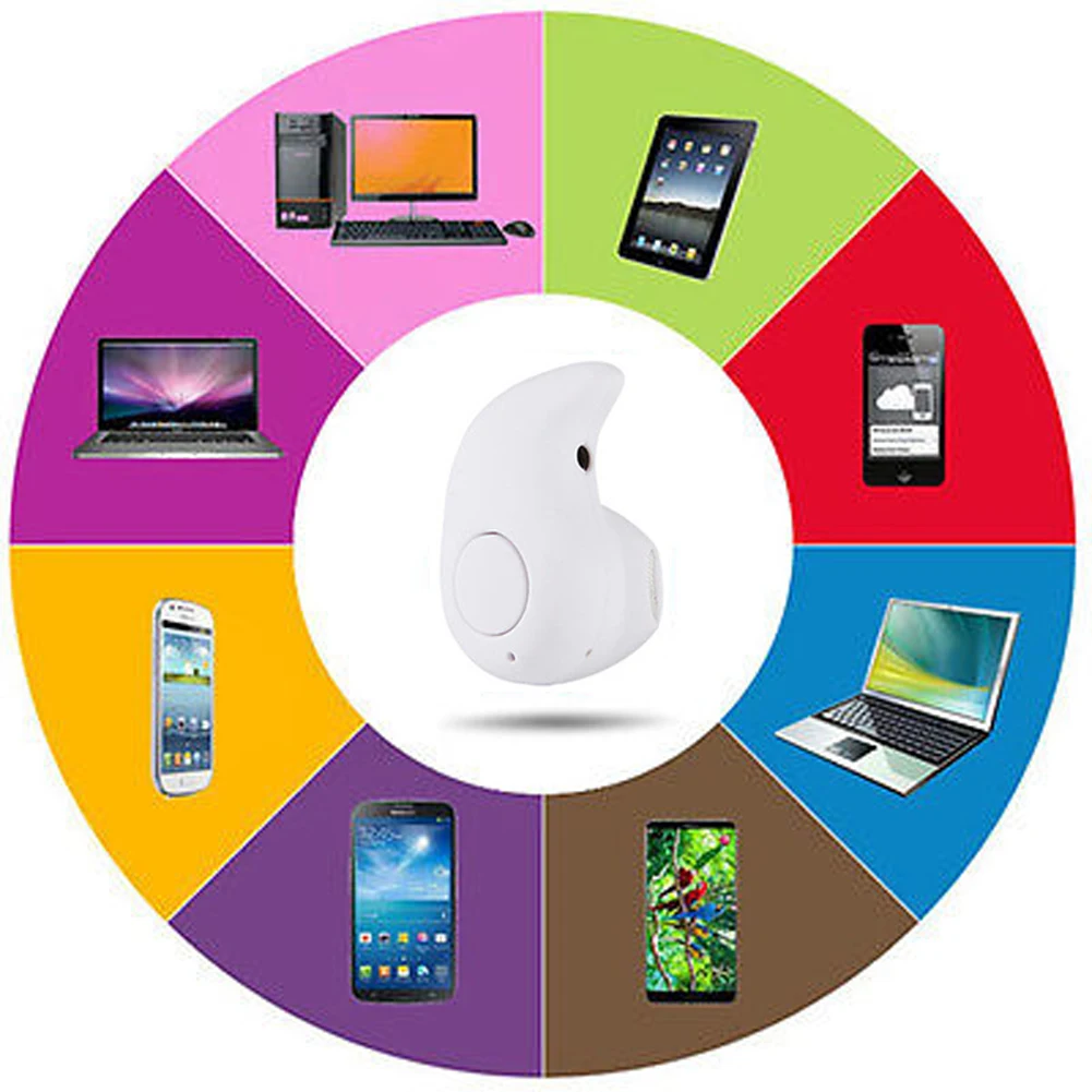 Portable Bluetooth Headset Microphone Music Play Mobile Phone Wireless Stereo BT4.1 Rechargeable Handfree In-Ear Earbuds
