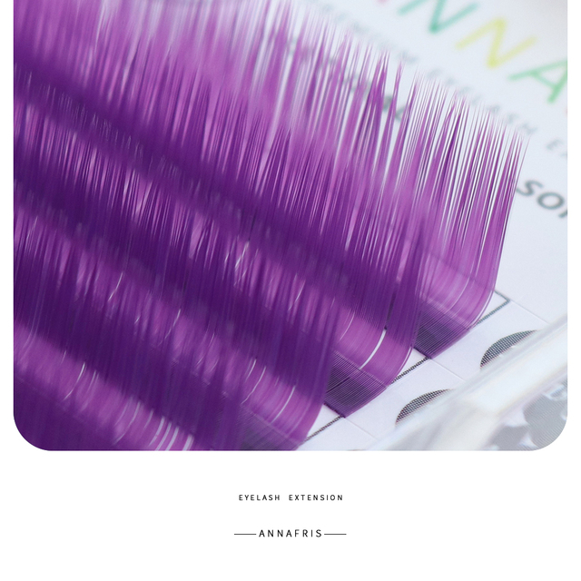 Individual Colored Eyelash Extension C D Curl Russian Volume 8-15mm Mix Length Natural Faux Mink Color False Lashes