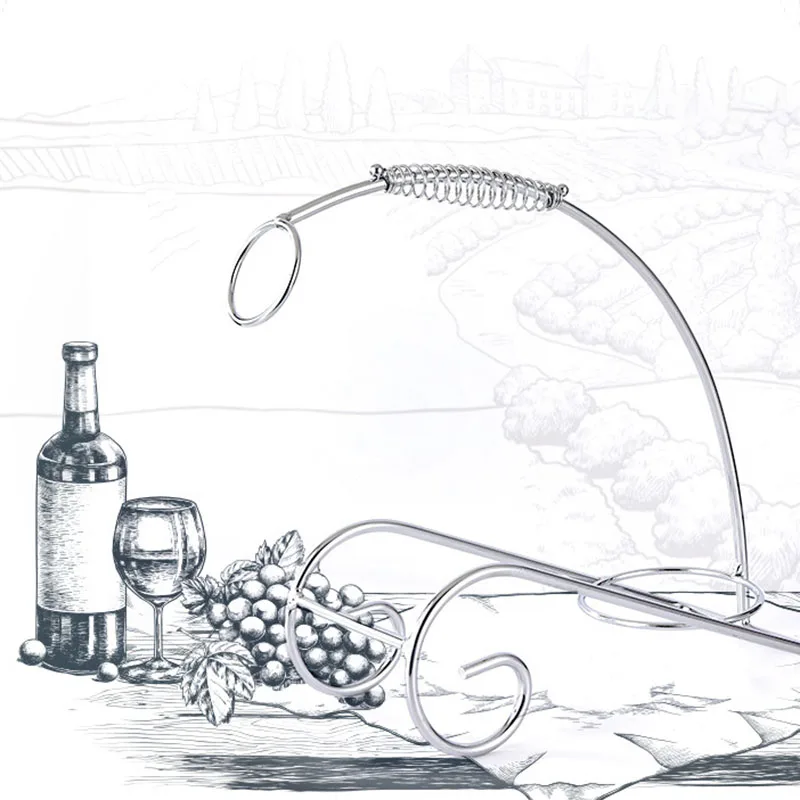 

1PCS Stainless Steel Portable Wine Rack Single Bottle Storage Rack 5L Wine Display Stand Creative Kitchen Bar Tool