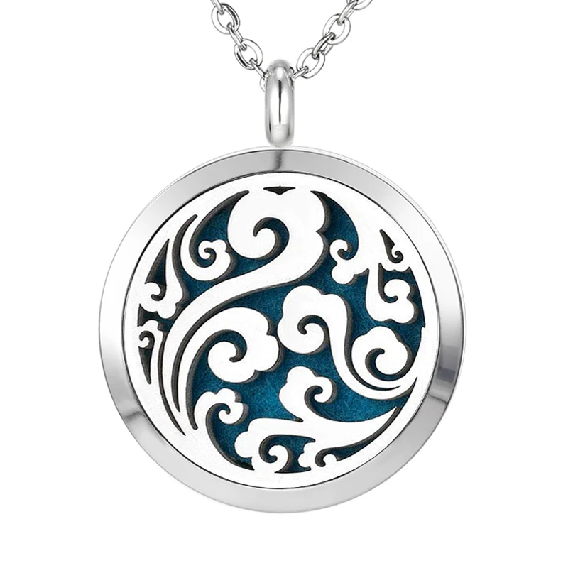 001 Essential Oil Diffuser Locket Pendant Necklace