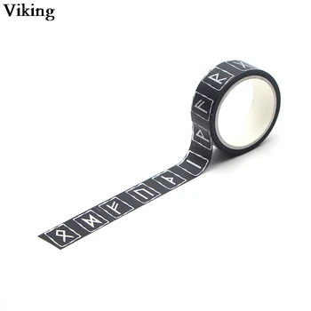 

20pcs/set 15mmX5m Viking Cool Black Washi Tape DIY Masking Tape Adhesive Tapes Stickers Decorative Stationery Tapes G0132