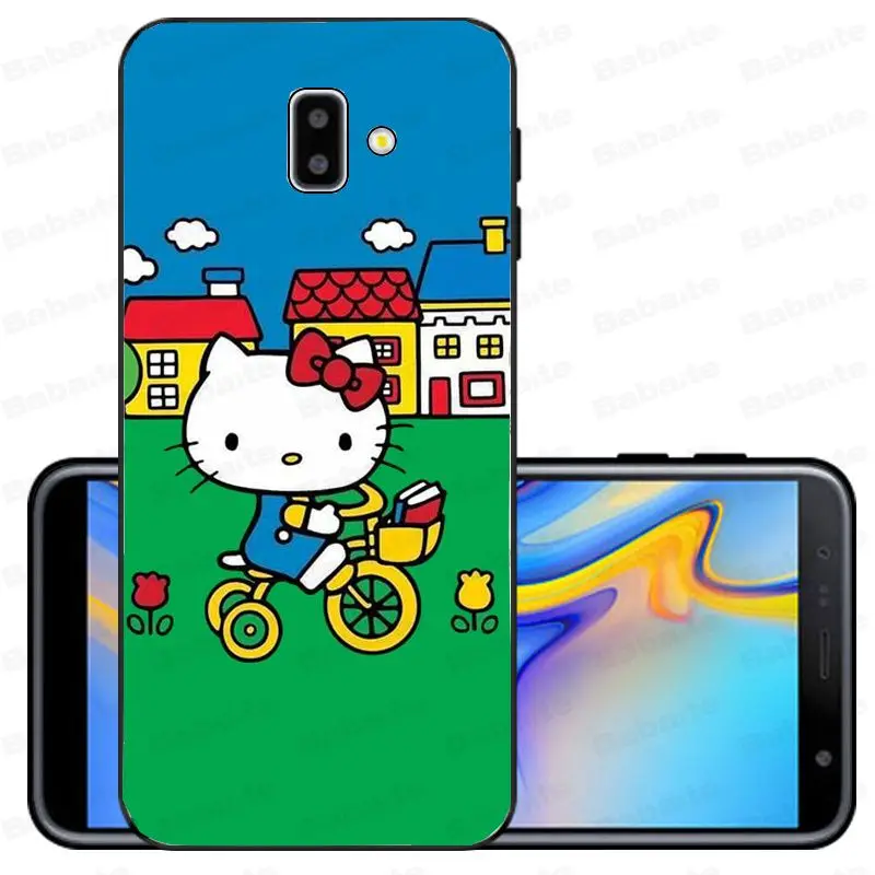 Чехол для galaxy j6 hello kitty Мягкий силиконовый черный чехол для телефона samsung galaxy j6 plus A6 A8 A9 A10 A30 A50 мобильные телефоны - Цвет: A11