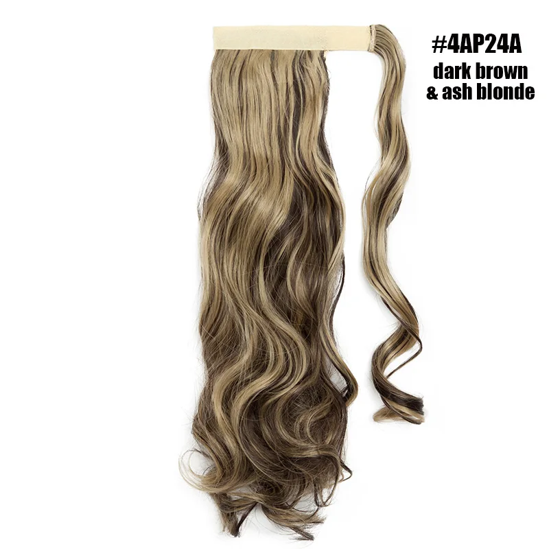 S-noilite, волнистый хвост, шнурок, конский хвост, зажим для наращивания волос, синтетический шиньон с заколками, искусственные волосы для женщин - Цвет: 4AP24A