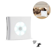 Индукционный инфракрасный датчик движения из pir лампы батарея Магнитная лестница светодиодный светильник с датчиком шкаф под шкаф квадратный Внутренний Ночной светильник