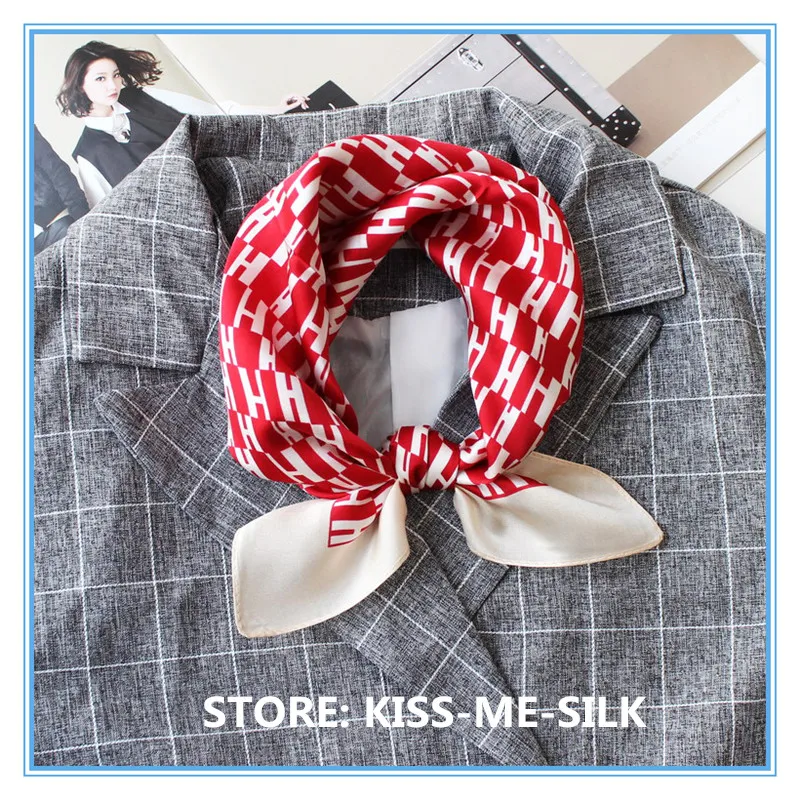 

KISS-ME-SILK Silk satin small square scarf mulberry-silk scarf wrap for Girl Lady Woman Women 53*53cm/15g