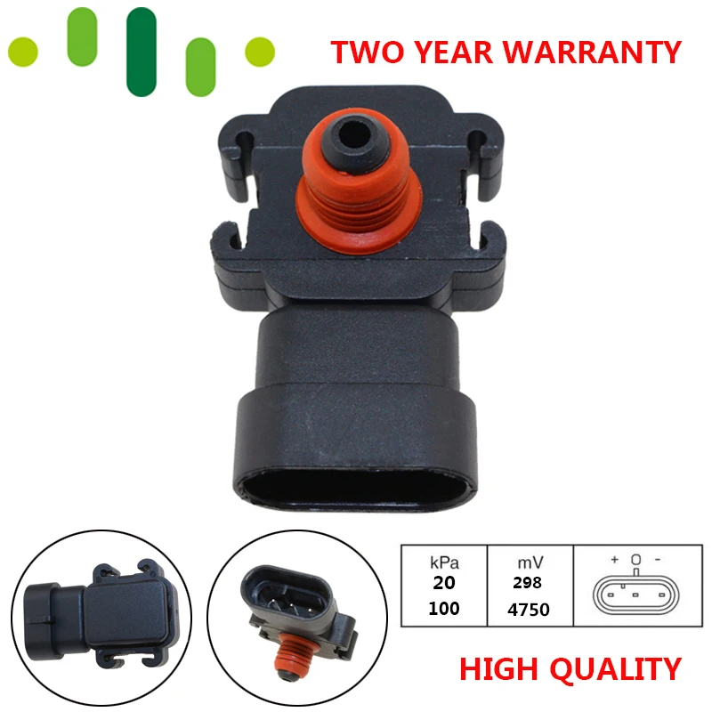 GM ISUZU SAAB SATURN Manifold Absolute Pressure Sensor 16249939 W//Connector For