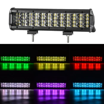 

144W Car LED Work Light RGB Atmosphere Lamp LED Flood Light Bar Driving Fog Lamp 12V 24V for Off-Road SUV Truck