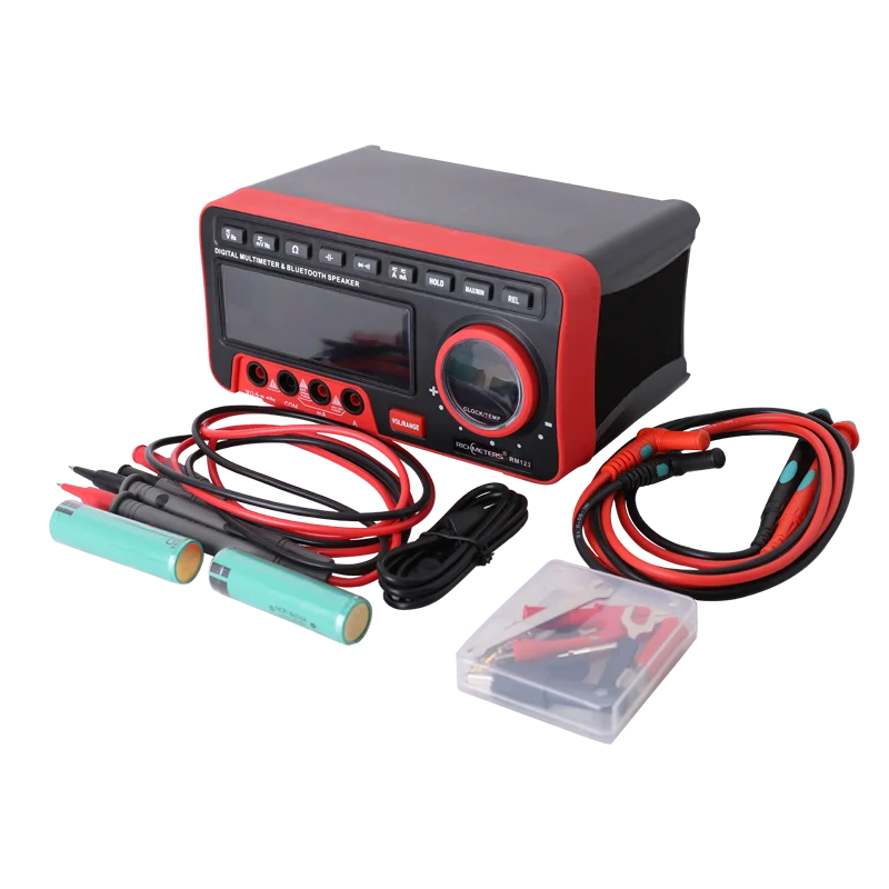 RM123 With 14pcs Set RICHMETERS Цифровой мультиметр 19999 вольтметр тестер зонды 1,2 м синий зуб динамик авто-диапазон Аналоговый амперметр - Цвет: RM123 With 14pcs Set